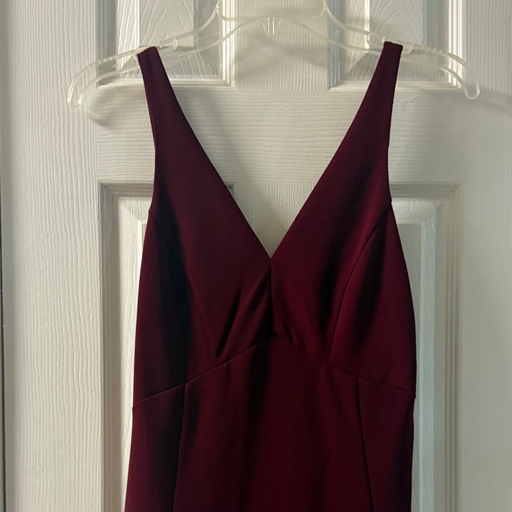Lulu's Burgundy Strapless Dress